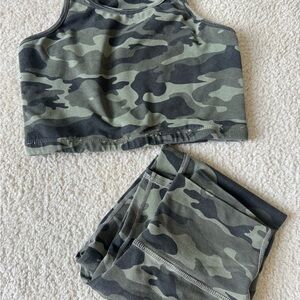 Electric & Rose Camo Active leggings Set - Green Camo